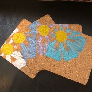 Set of 4 cork coasters